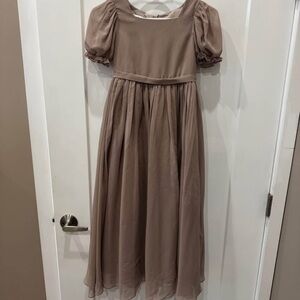 Azazie Taupe Kids Formal Dress
